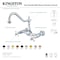 Kingston Brass KS124PXAC Heritage Two-Handle Wall Mount Bridge Kitchen Faucet, Copper KS124PXAC - alternate 3